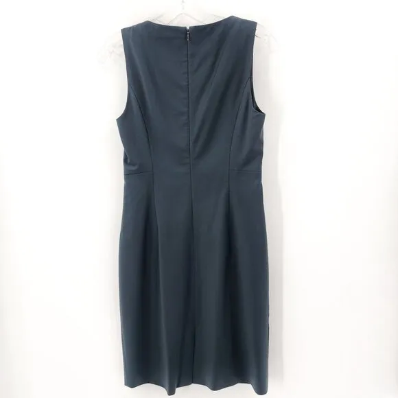 THEORY Betty Sleeveless Sheath Dress Moss Green