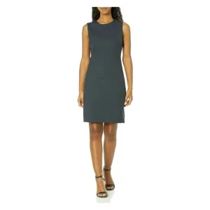 THEORY Betty Sleeveless Sheath Dress Moss Green