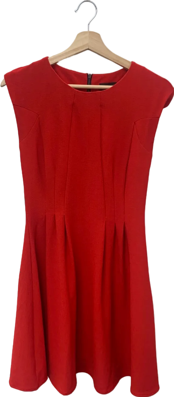 Topshop Red Skater Dress Size UK 8