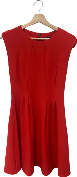 Topshop Red Skater Dress Size UK 8