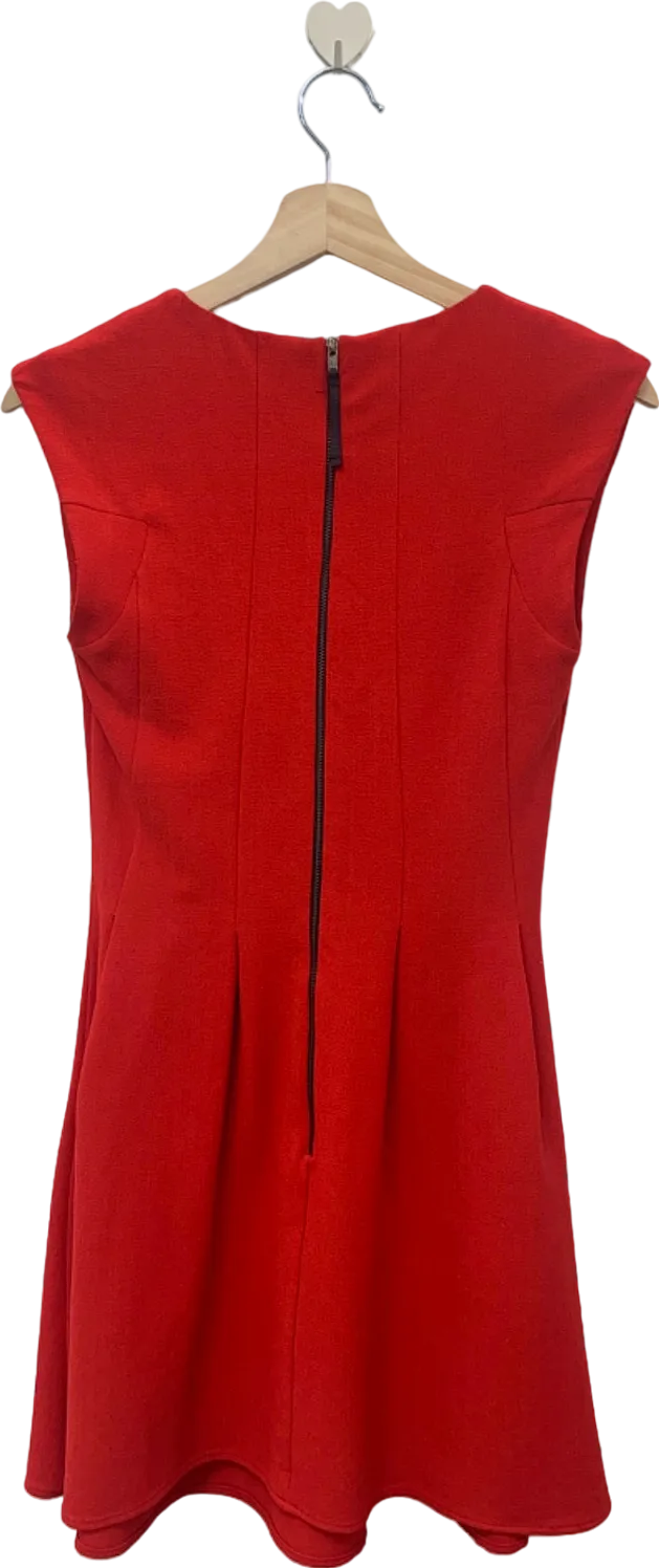 Topshop Red Skater Dress Size UK 8