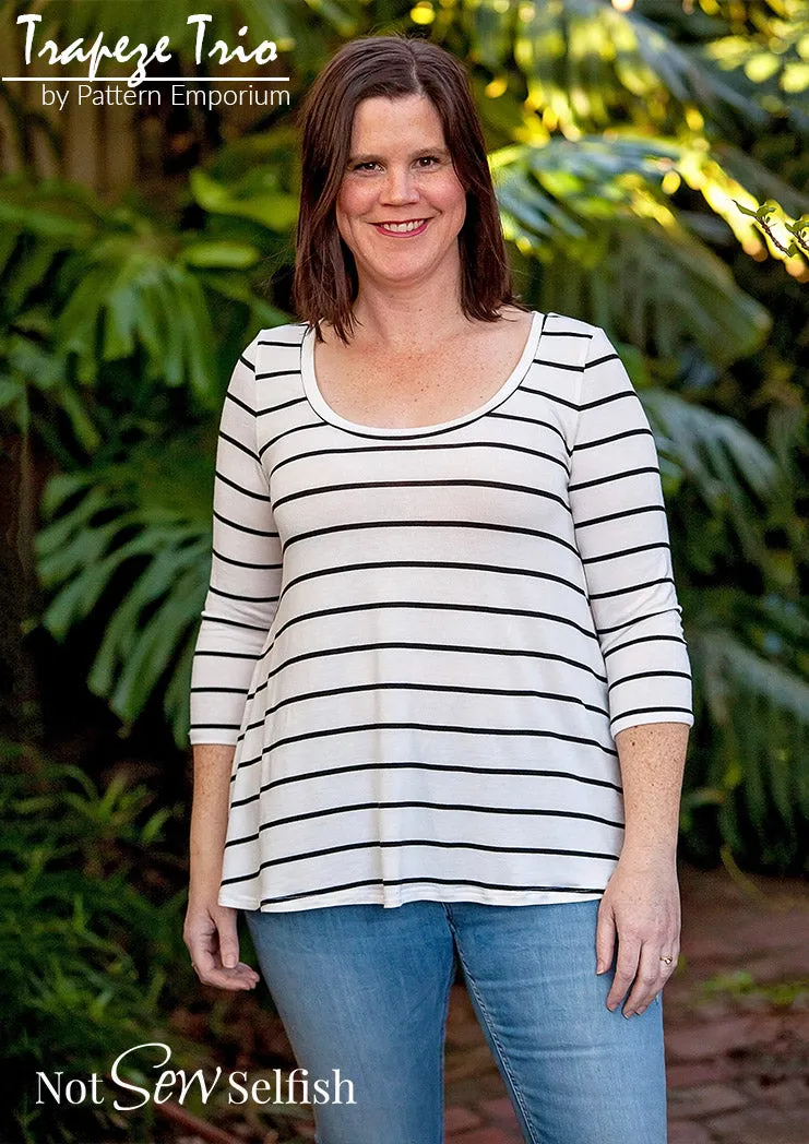 Trapeze Trio | Flared Top, Tunic & Dress Sewing Pattern