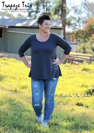 Trapeze Trio | Flared Top, Tunic & Dress Sewing Pattern