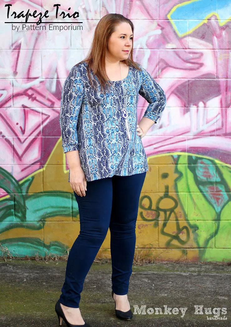 Trapeze Trio | Flared Top, Tunic & Dress Sewing Pattern