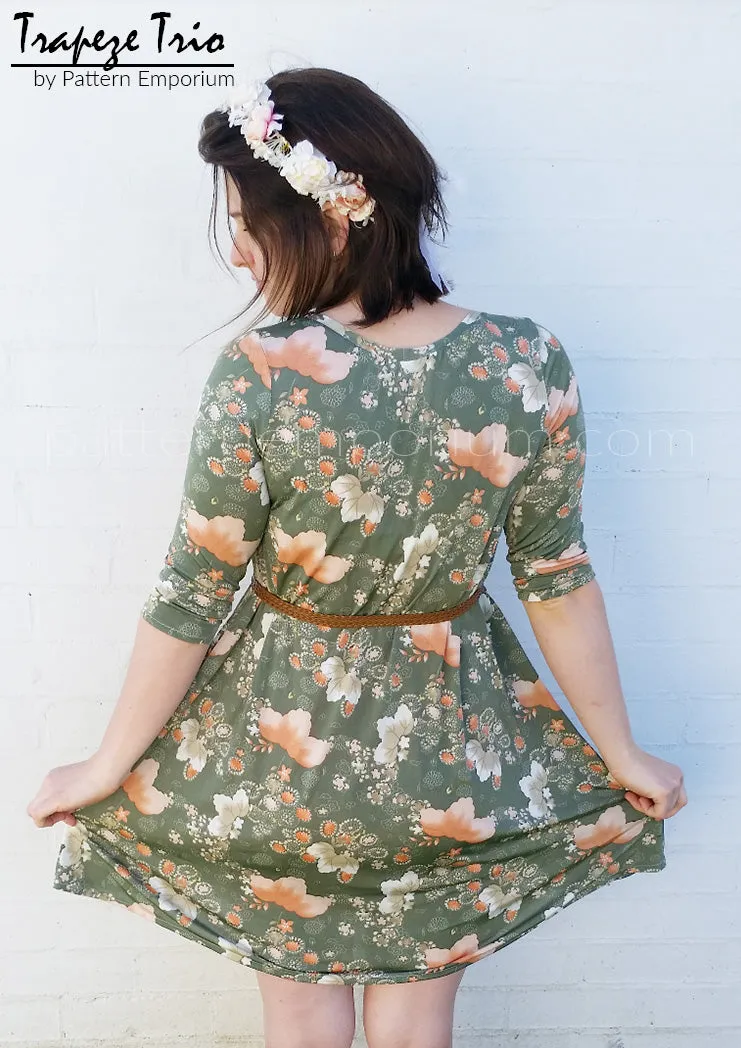 Trapeze Trio | Flared Top, Tunic & Dress Sewing Pattern