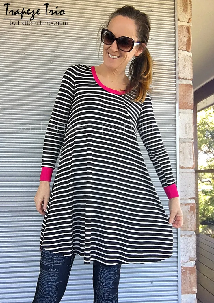 Trapeze Trio | Flared Top, Tunic & Dress Sewing Pattern