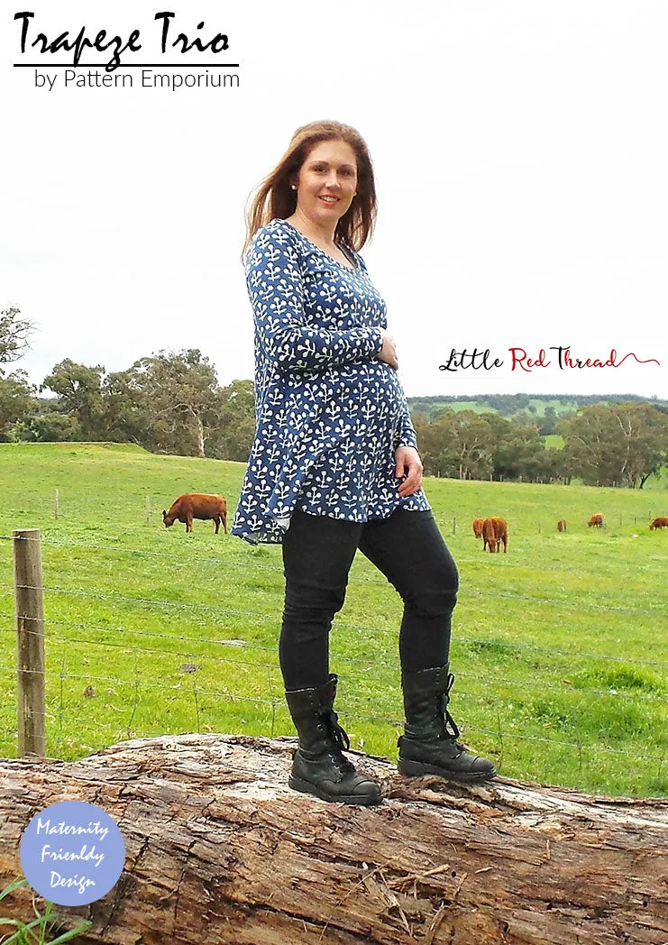 Trapeze Trio | Flared Top, Tunic & Dress Sewing Pattern