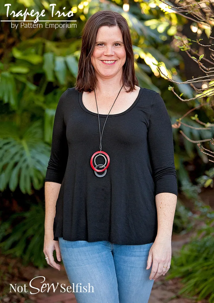 Trapeze Trio | Flared Top, Tunic & Dress Sewing Pattern