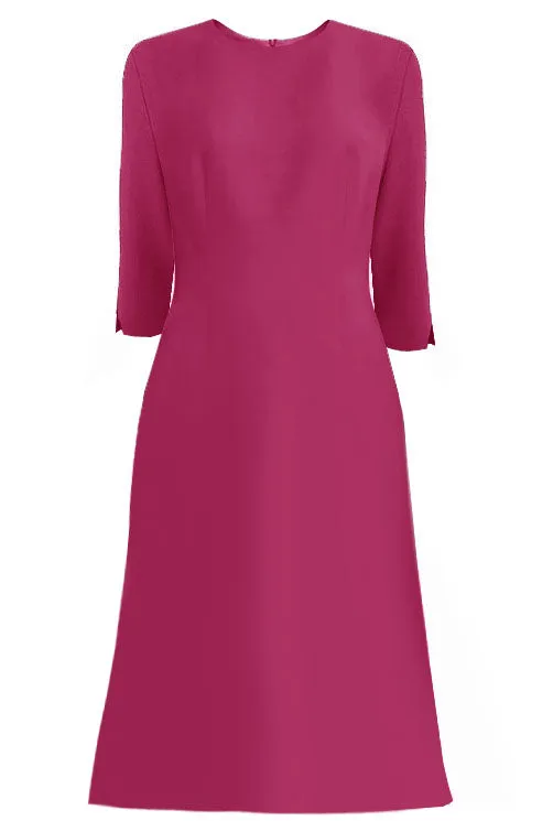 Tuscany A-line Dress with 3/4 Sleeves
