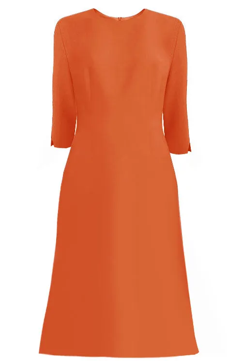 Tuscany A-line Dress with 3/4 Sleeves