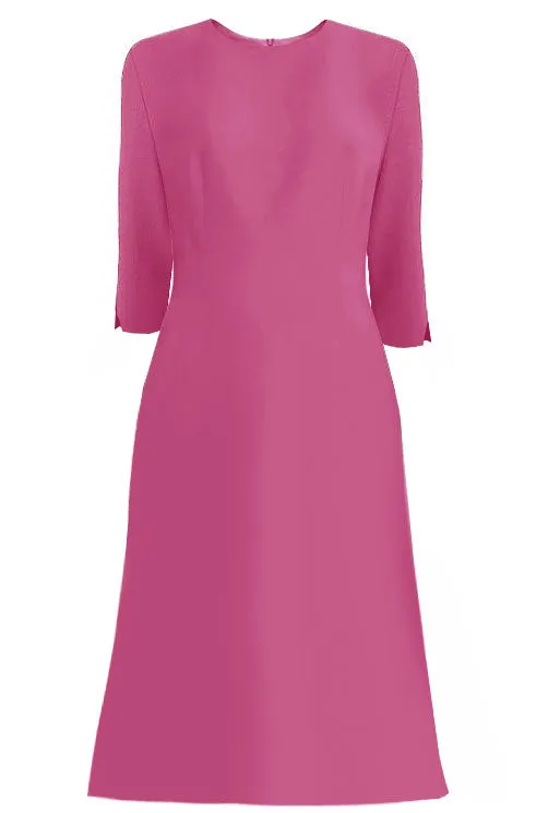 Tuscany A-line Dress with 3/4 Sleeves