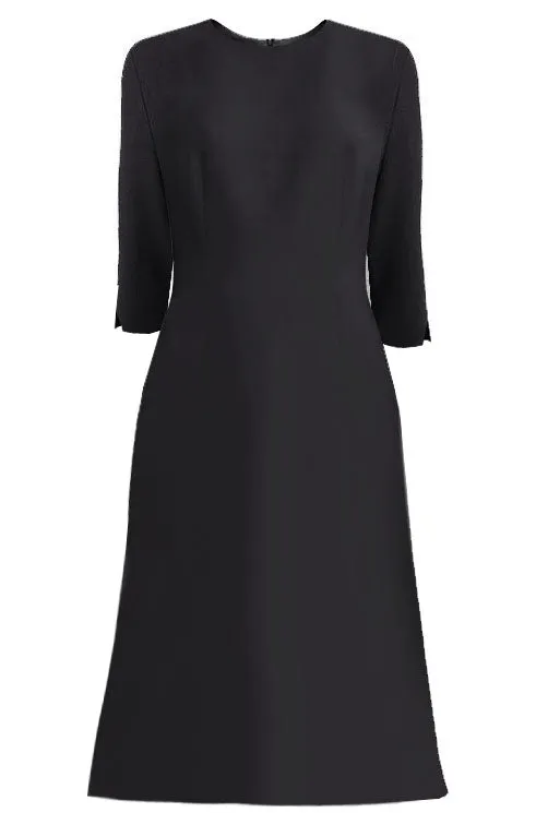 Tuscany A-line Dress with 3/4 Sleeves