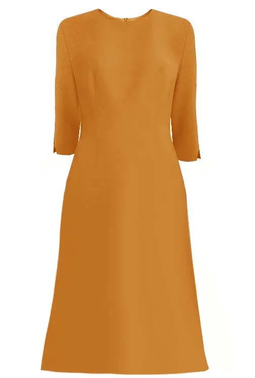 Tuscany A-line Dress with 3/4 Sleeves