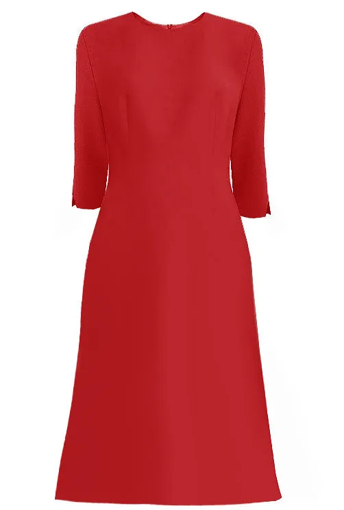 Tuscany A-line Dress with 3/4 Sleeves