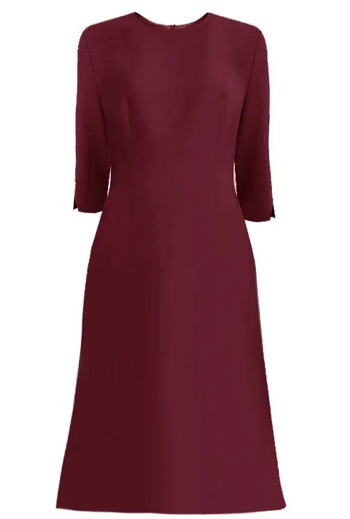 Tuscany A-line Dress with 3/4 Sleeves