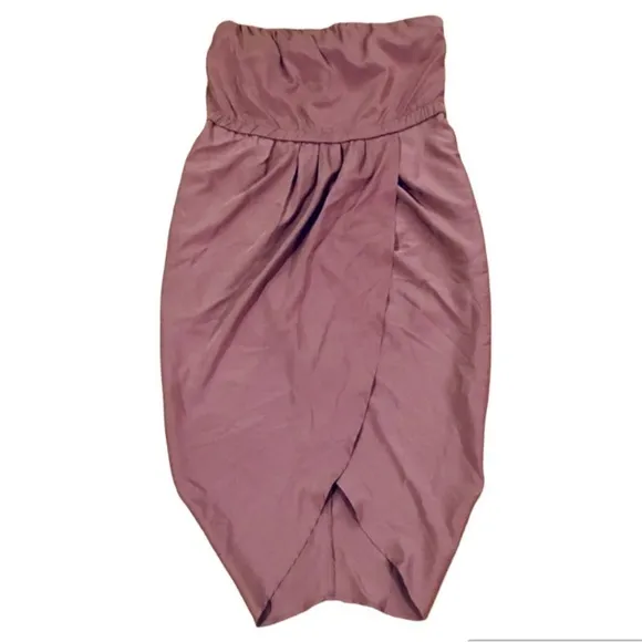 TWELFTH STREET BY CYNTHIA VINCENT Silk Lined Strapless Silk Mini Dress
