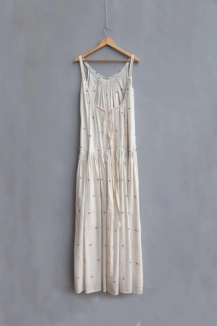 Urvashi Kaur   I   Taiwan DRESS SENTOSA hand loom cotton Lnen Shell TESSELLATE- 104