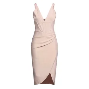 VANESSA SCOTT Sheath Cocktail Dress Blush Size Small
