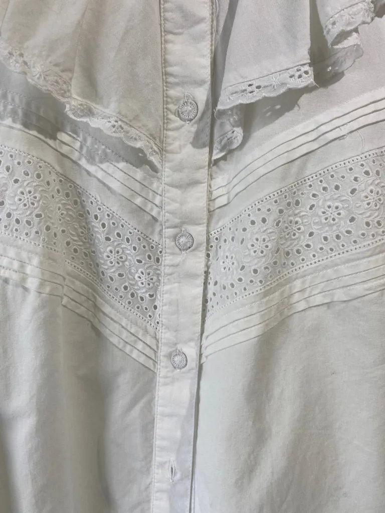 Vintage Laura Ashley White Eyelet Top