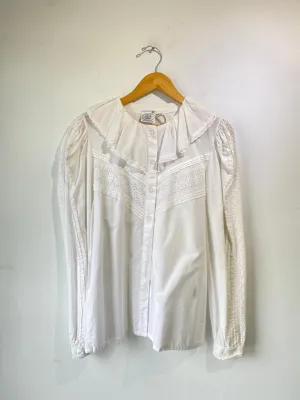 Vintage Laura Ashley White Eyelet Top