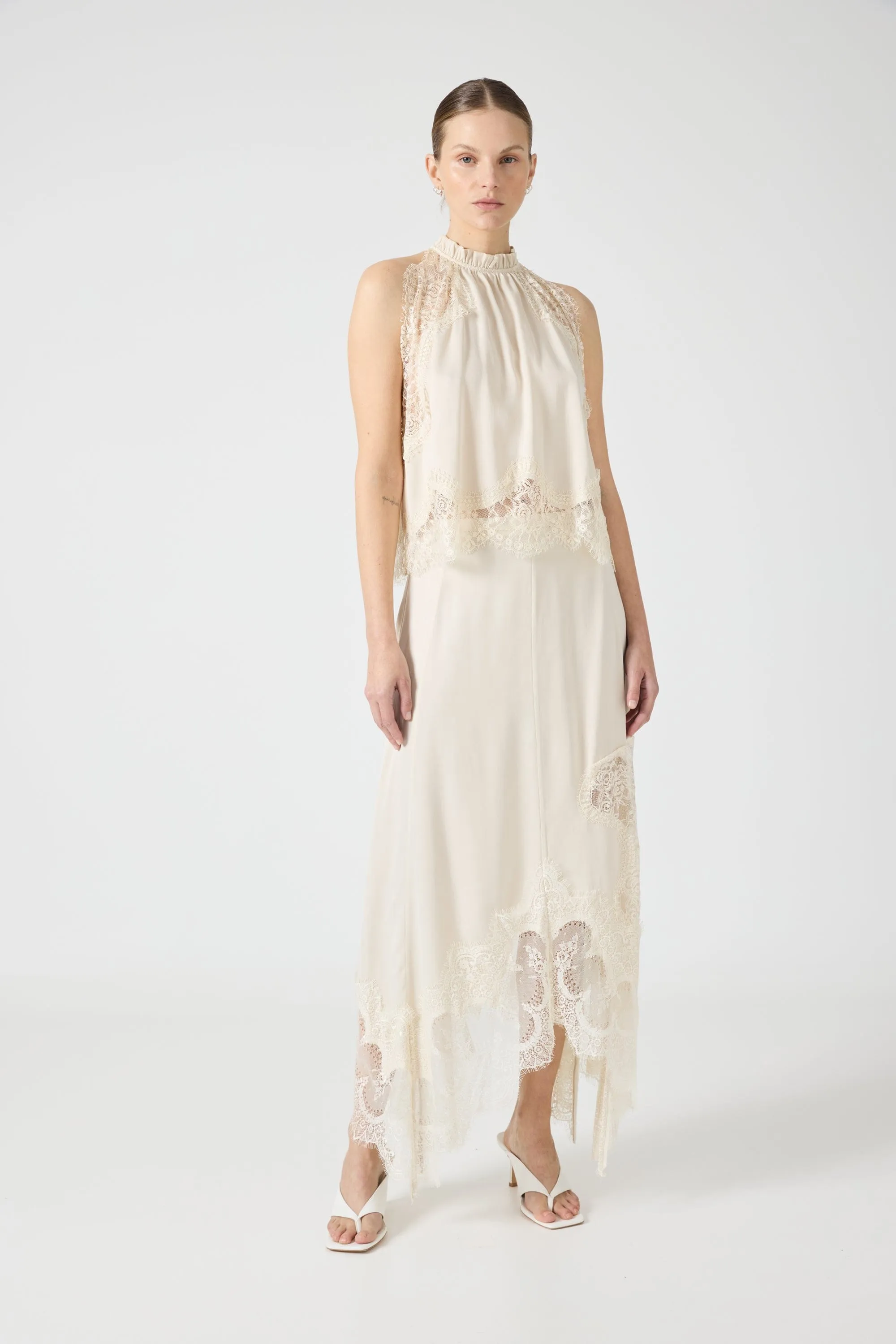 VISIONS LACE TOP | BUTTERCREAM