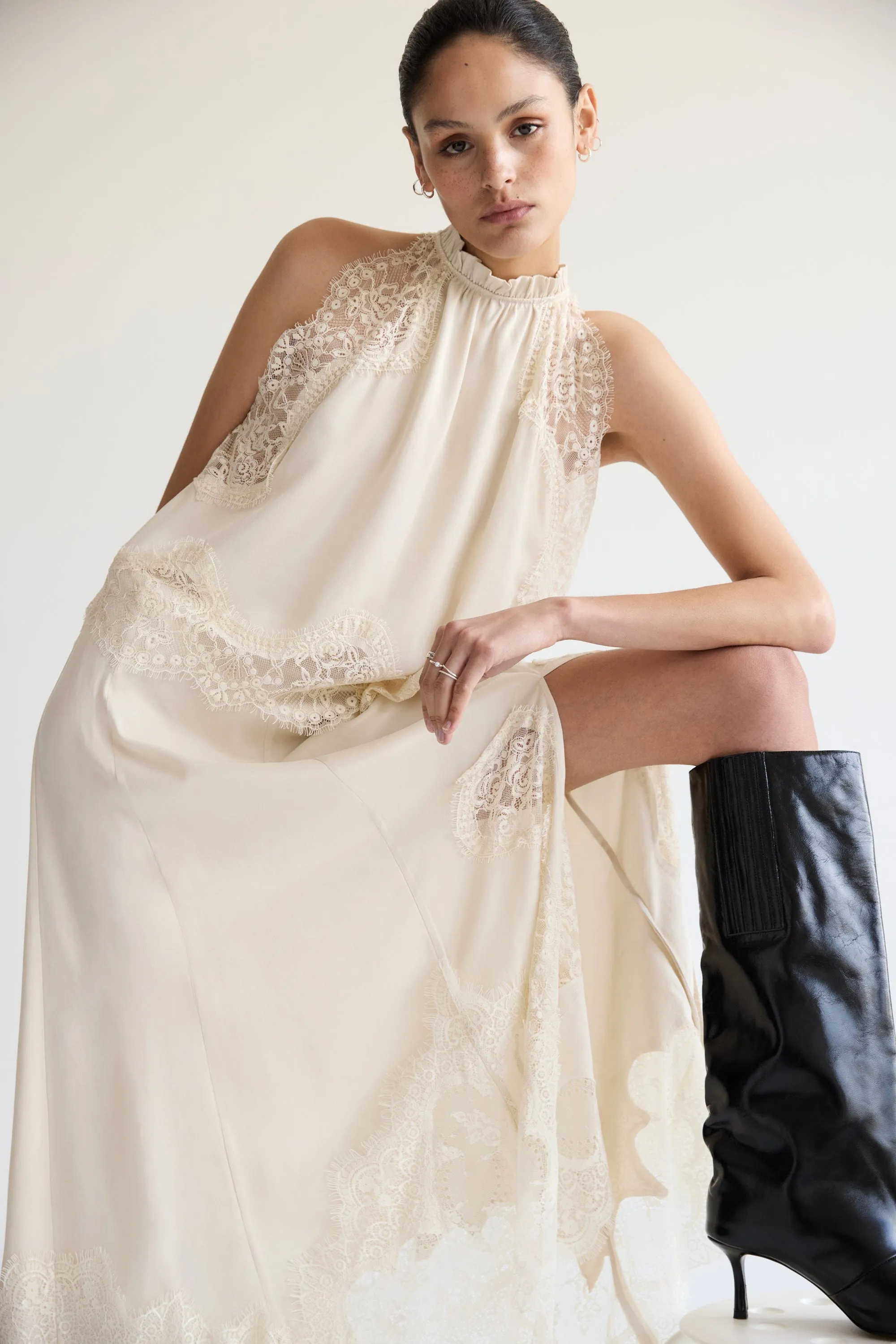 VISIONS LACE TOP | BUTTERCREAM