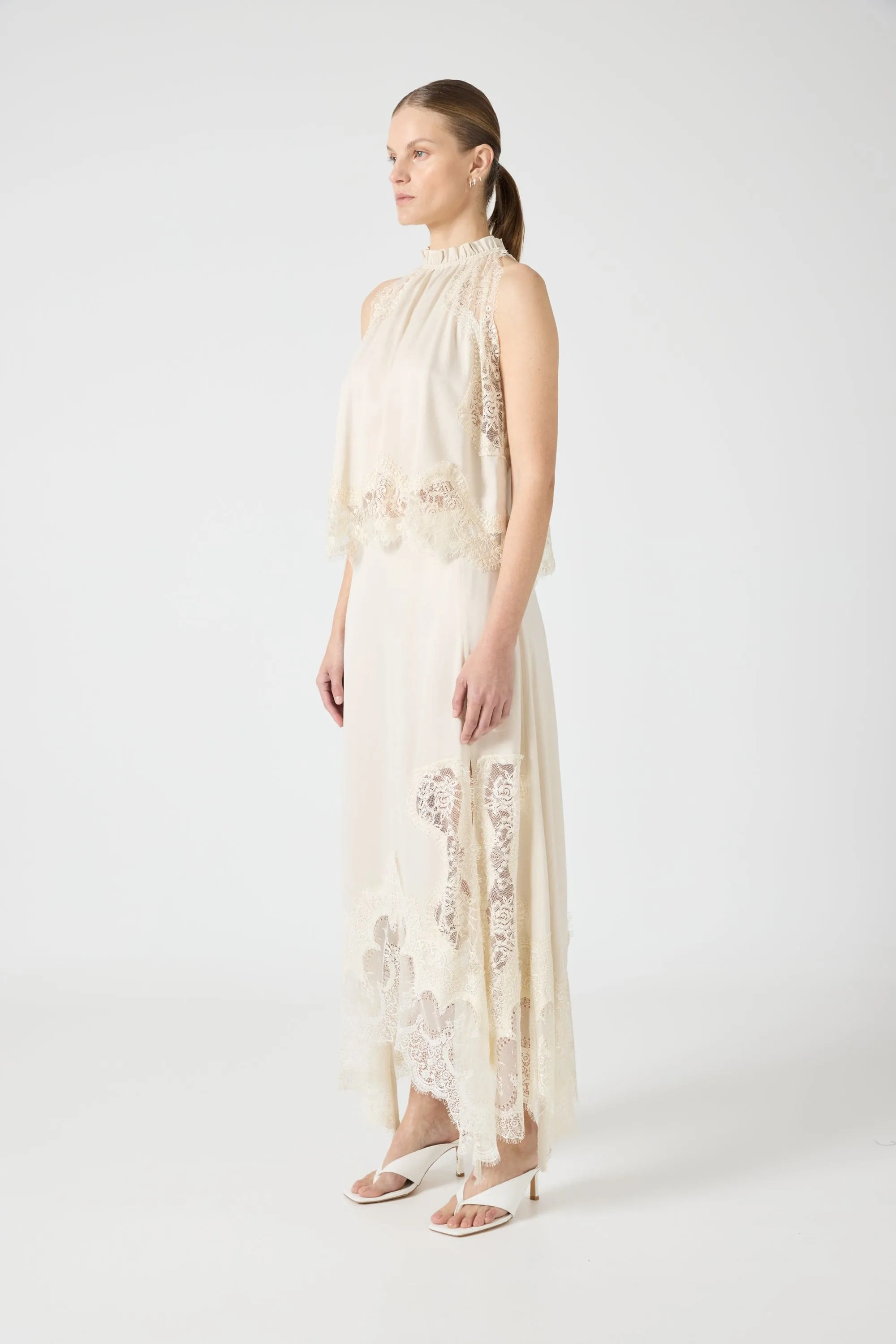 VISIONS LACE TOP | BUTTERCREAM