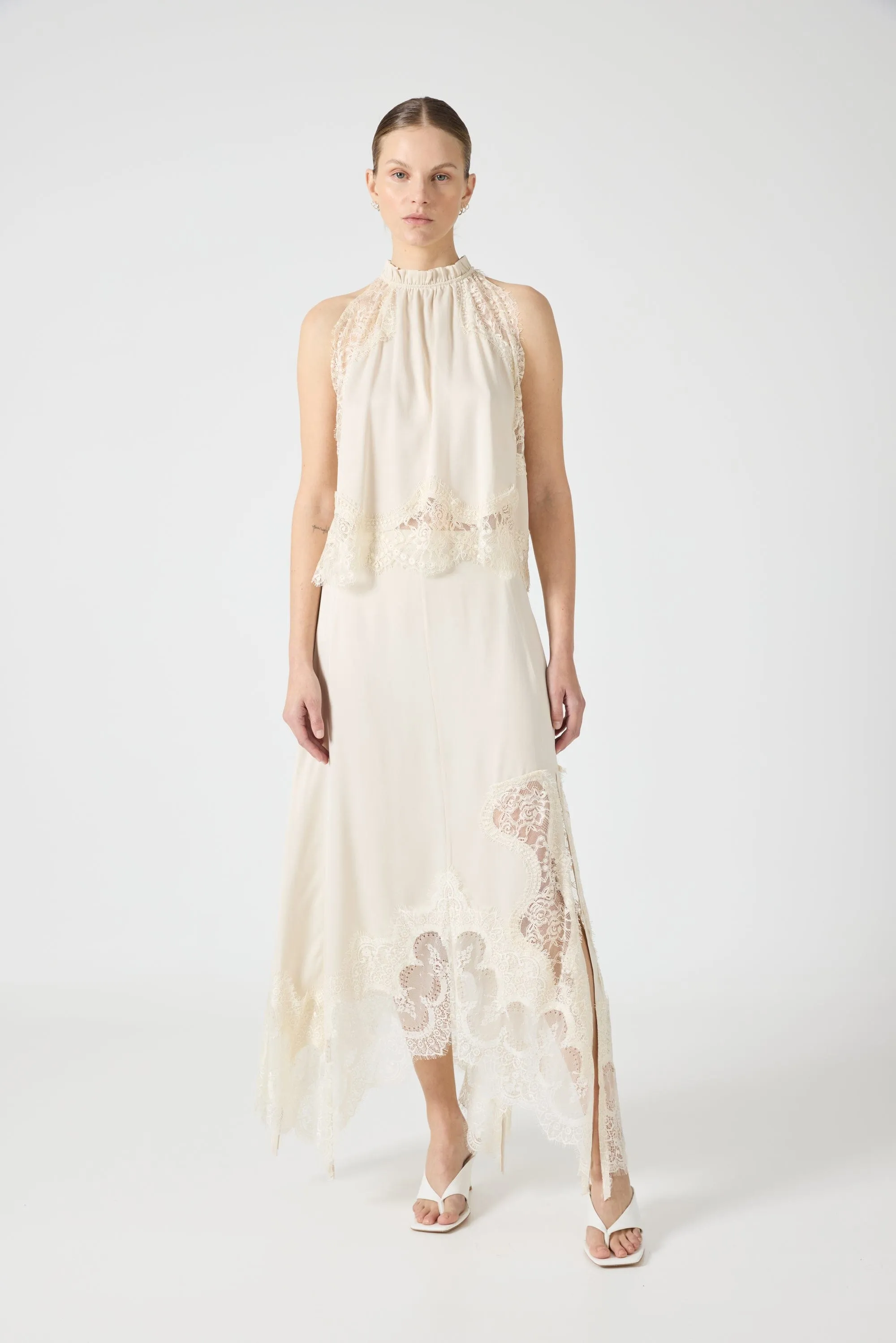 VISIONS LACE TOP | BUTTERCREAM