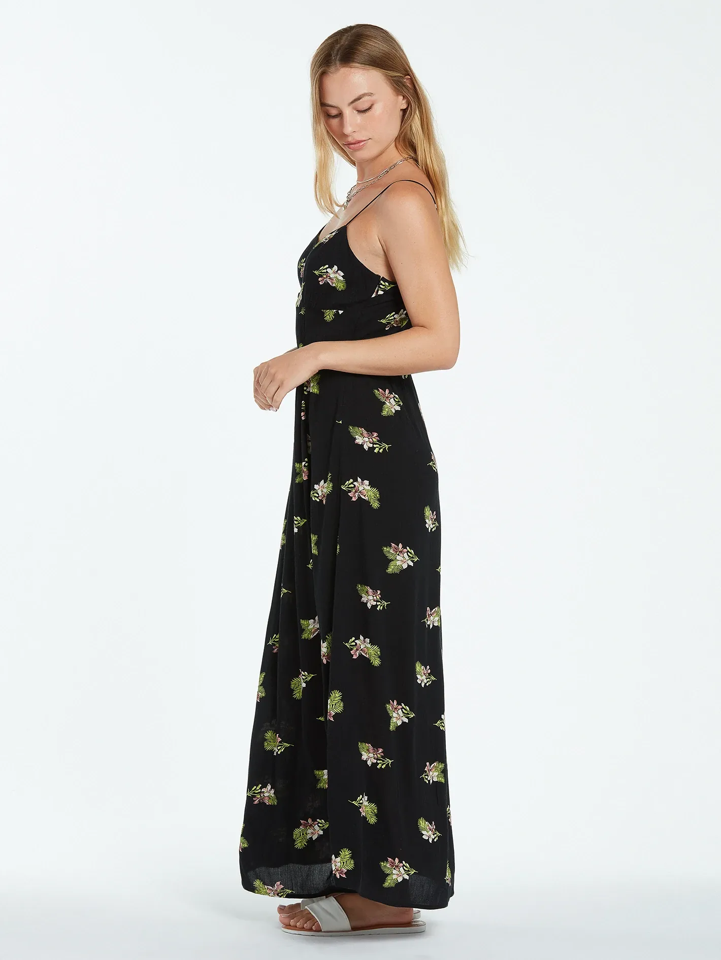 Volcom Womens Stormy Tropix Maxi Dress