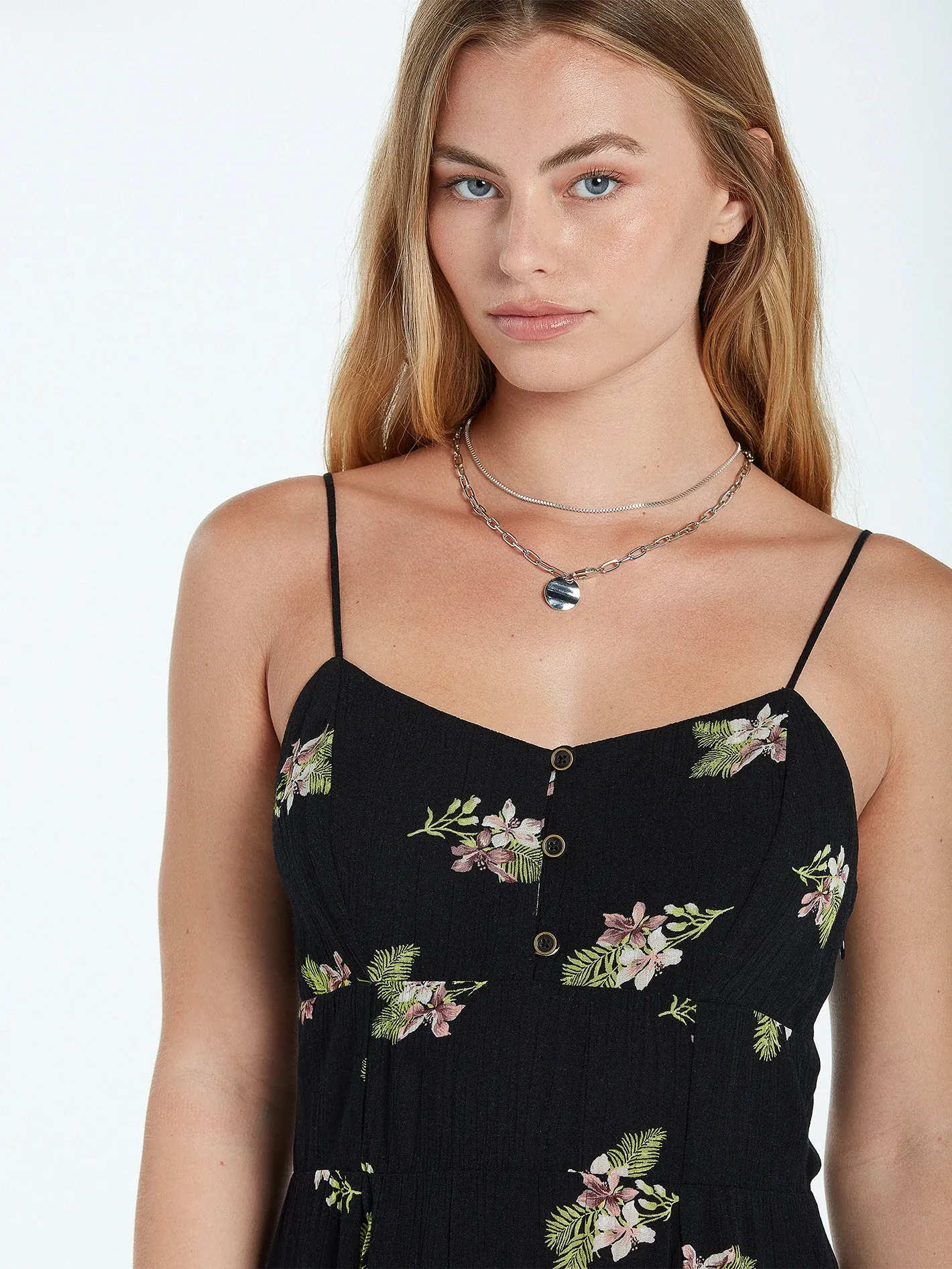 Volcom Womens Stormy Tropix Maxi Dress