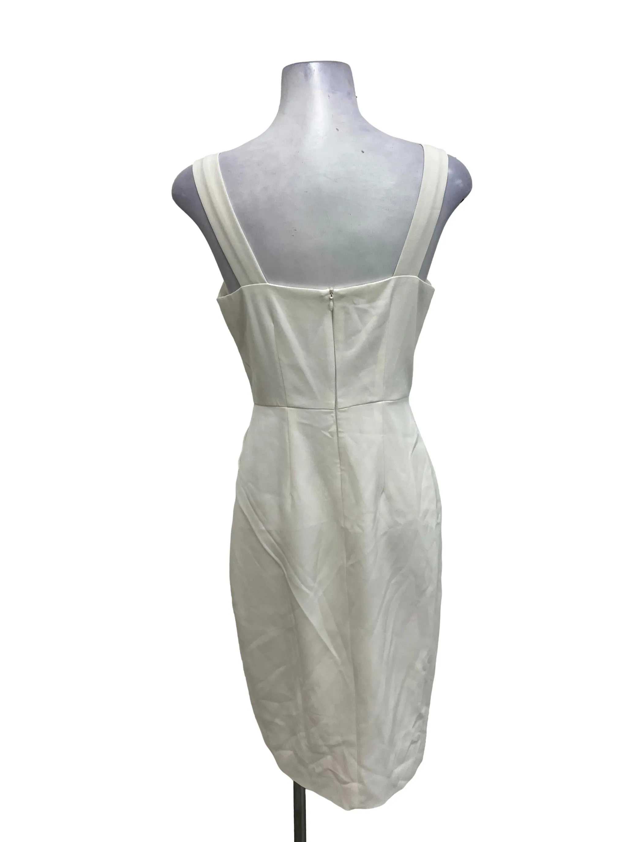 White Button Sheath Dress