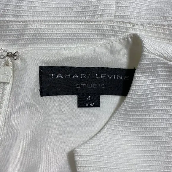 White TAHARI-LEVINE STUDIO Sheath Dress Sz 4 NWOT!