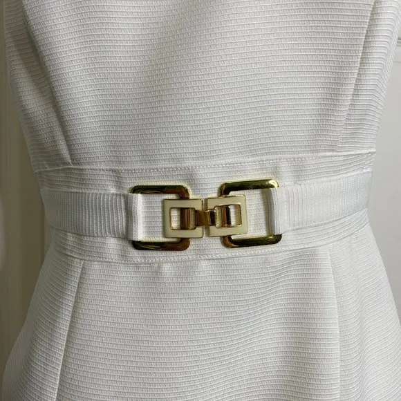 White TAHARI-LEVINE STUDIO Sheath Dress Sz 4 NWOT!