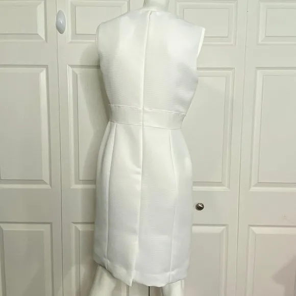 White TAHARI-LEVINE STUDIO Sheath Dress Sz 4 NWOT!