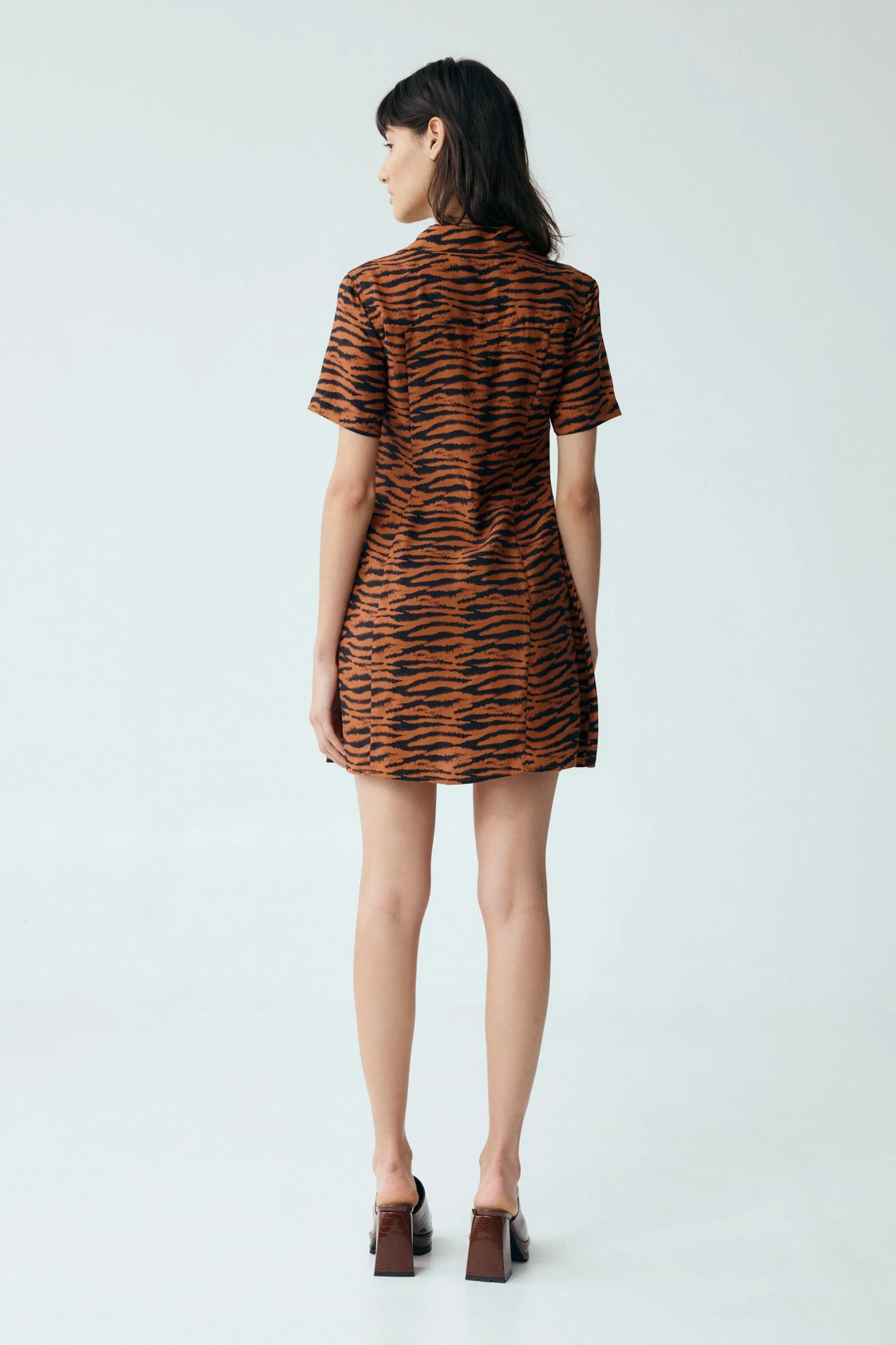 WILD HEARTS SHIRT DRESS | ZEBRA