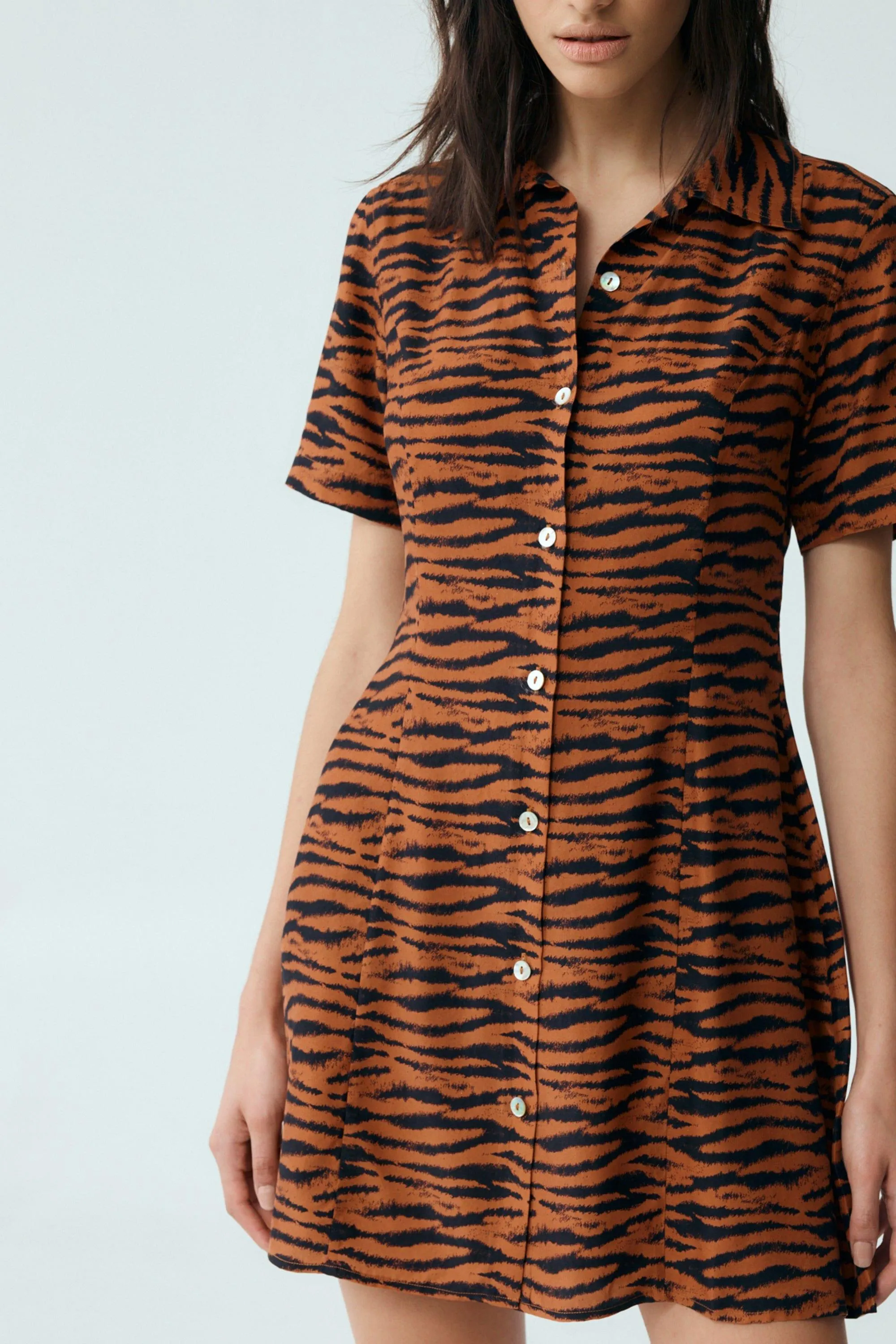 WILD HEARTS SHIRT DRESS | ZEBRA