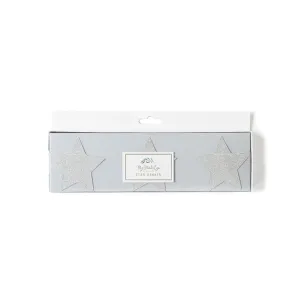 Winter White Glitter Stars Banner
