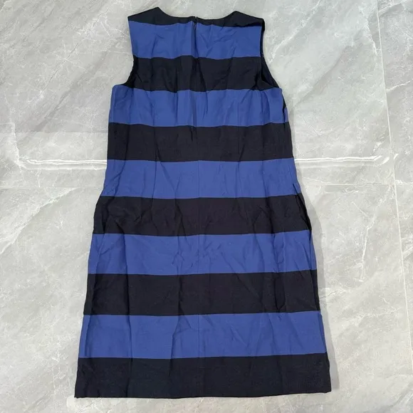 Women’s Banana Republic Shimmer Stripe Sleeveless Sheath Dress Size 6 Pockets