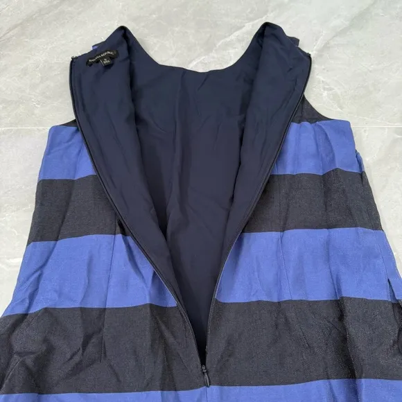 Women’s Banana Republic Shimmer Stripe Sleeveless Sheath Dress Size 6 Pockets