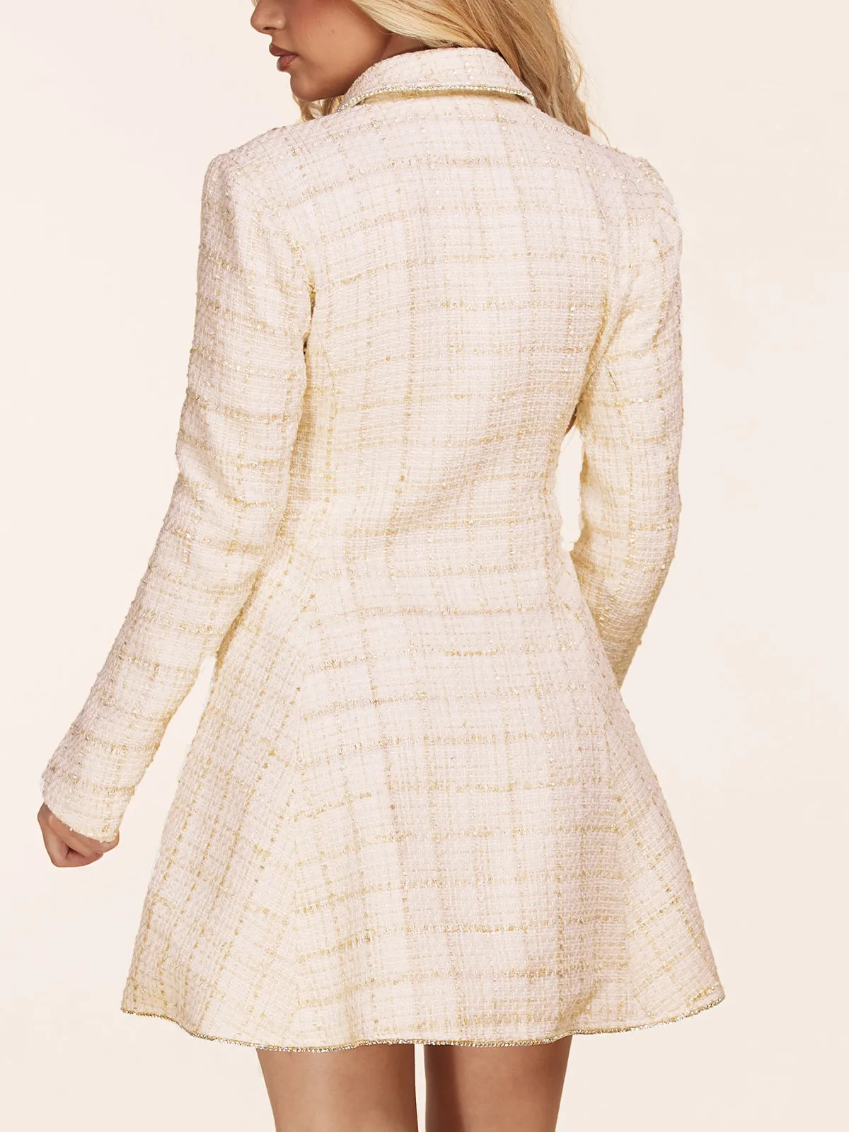 WOMEN'S LONG SLEEVE V-NECK FIT & FLARE WRAP MINI DRESS