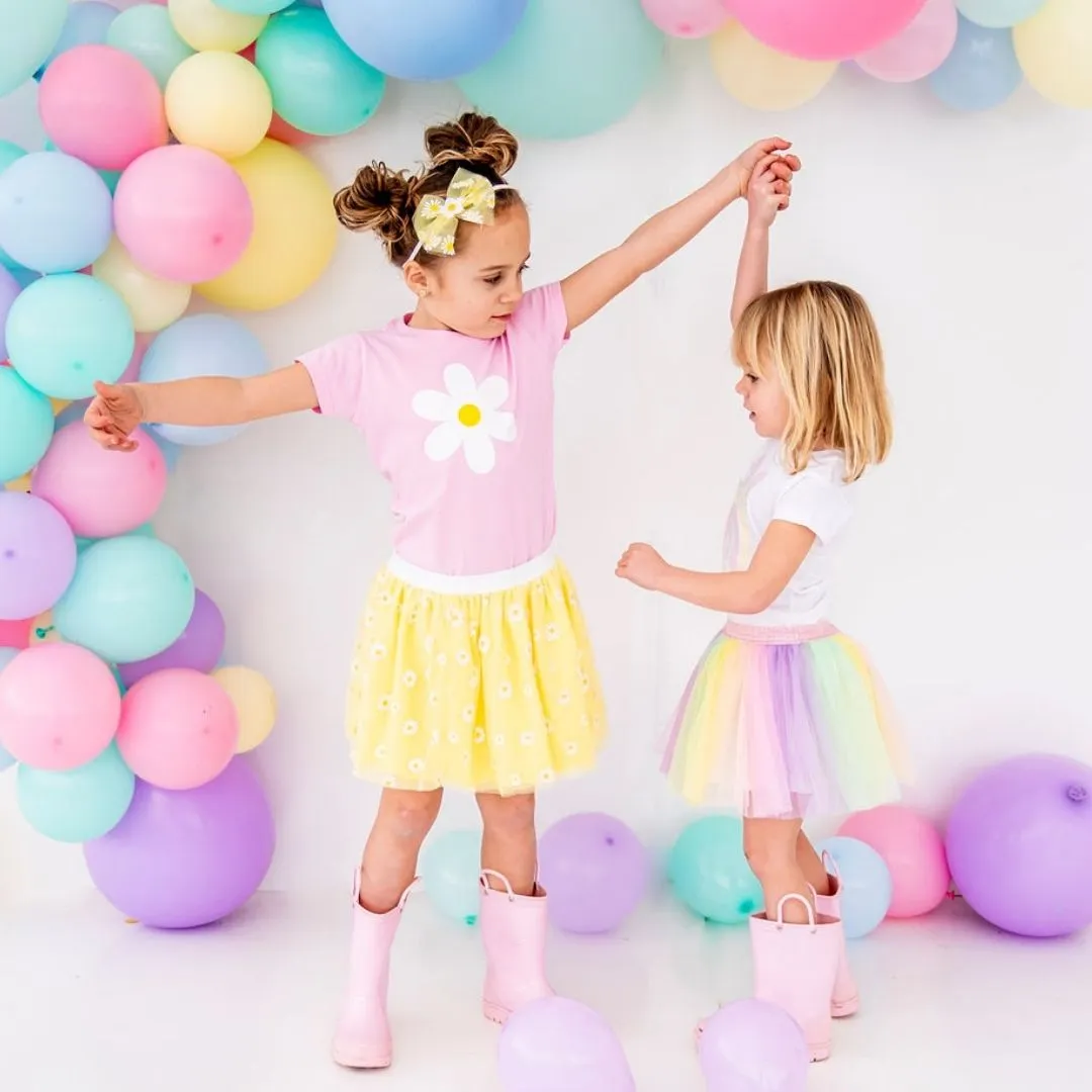 Yellow Daisy Printed Tutu
