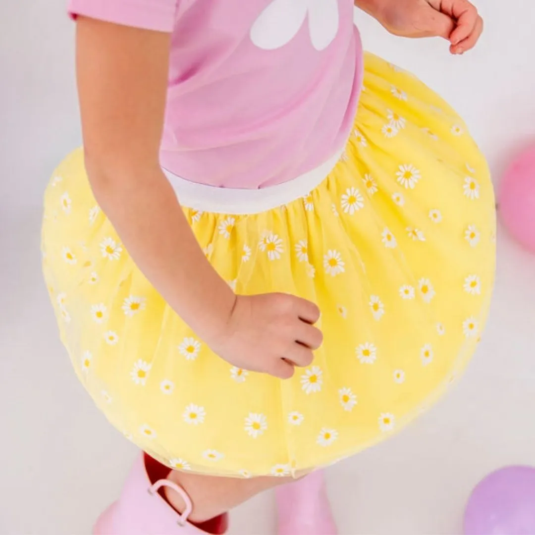 Yellow Daisy Printed Tutu