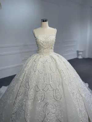 Z065- BYG  Super Luxury Pears Train Beading Ballgown